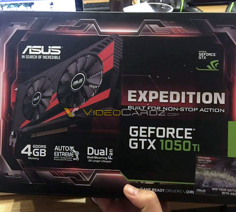 Erste Bilder der ASUS GeForce GTX 1050 Ti Grafikkarte aufgetaucht