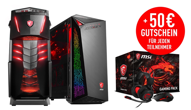Vom Pleb zum Pro – Starke MSI Gaming-PCs zu gewinnen