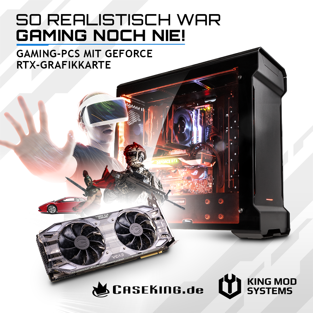 JETZT bei Caseking – Leistungsstarke Gaming-PCs mit NVIDIA GeForce RTX-Grafikkarten.