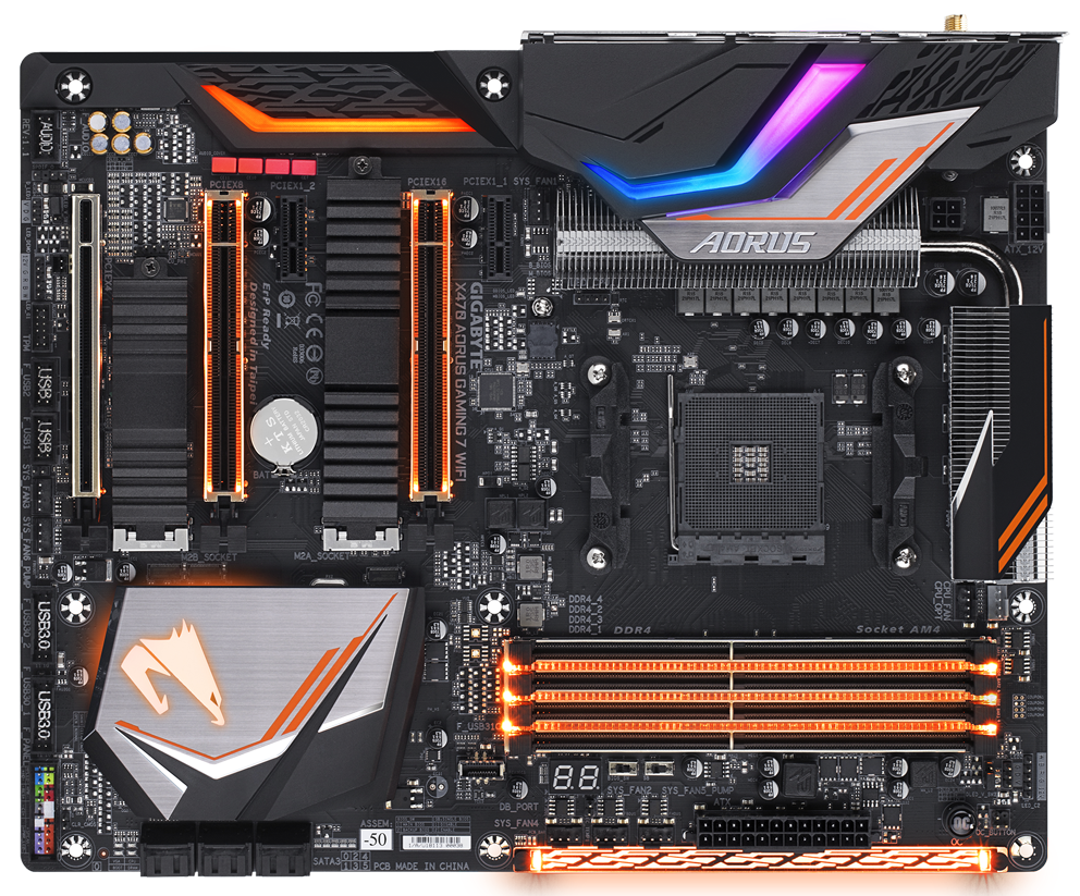 GIGABYTE enthüllt das X470 AORUS GAMING 7 WIFI-50 Motherboard zur Feier von AMDs 50. Jubiläum