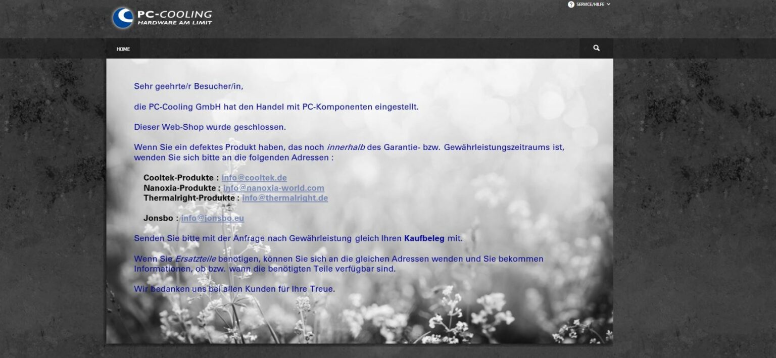 PC-Cooling GmbH schließt