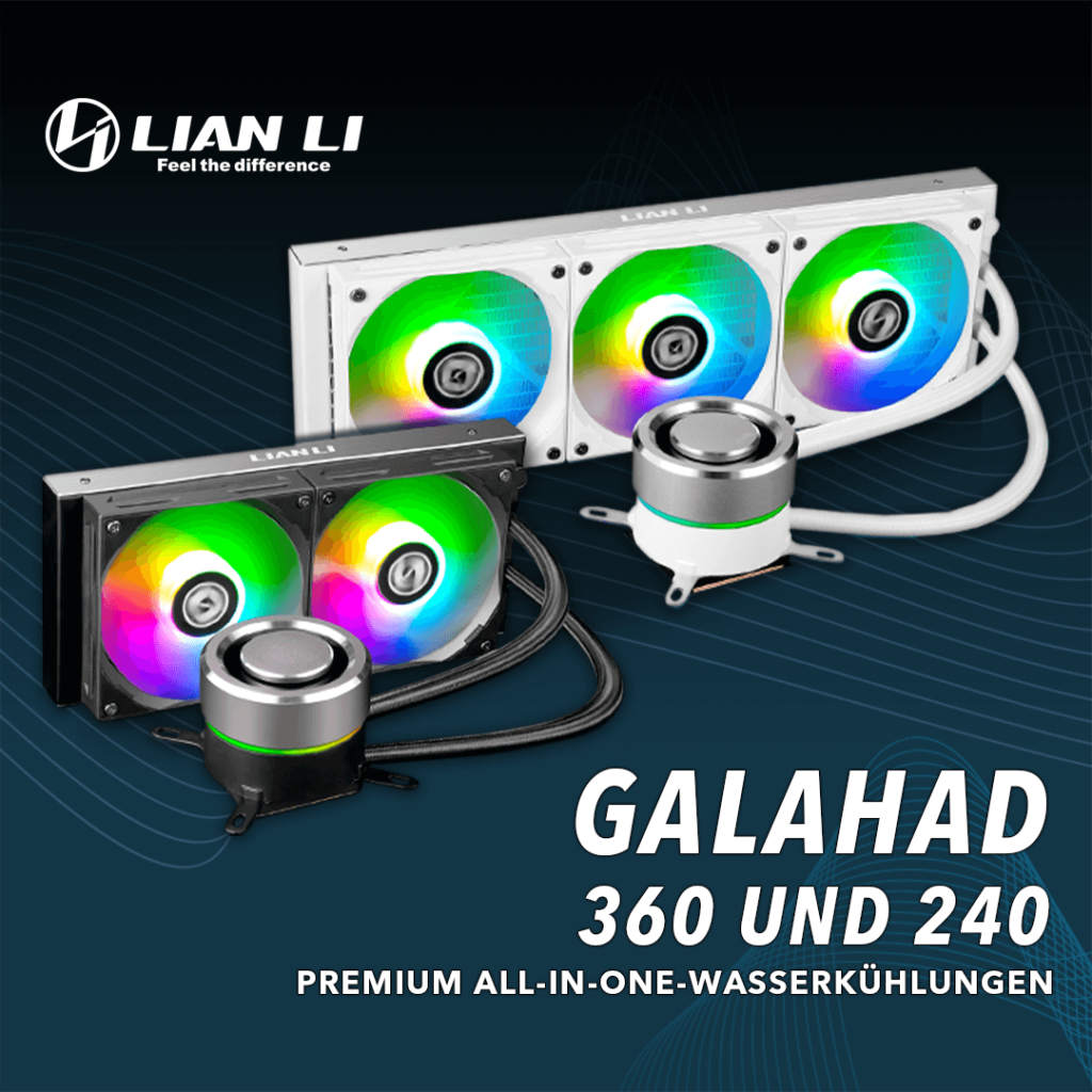 Neu bei Caseking – Lian Li GALAHAD Premium-All-in-One-Wasserkühlungen mit DRGB-Beleuchtung!