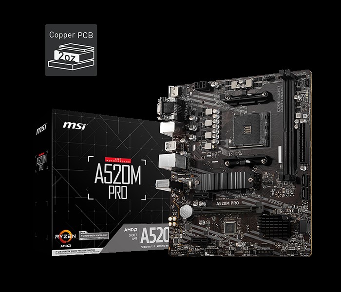 MSI kündigt neue Mainboards mit AMD A520-Chipsatz an