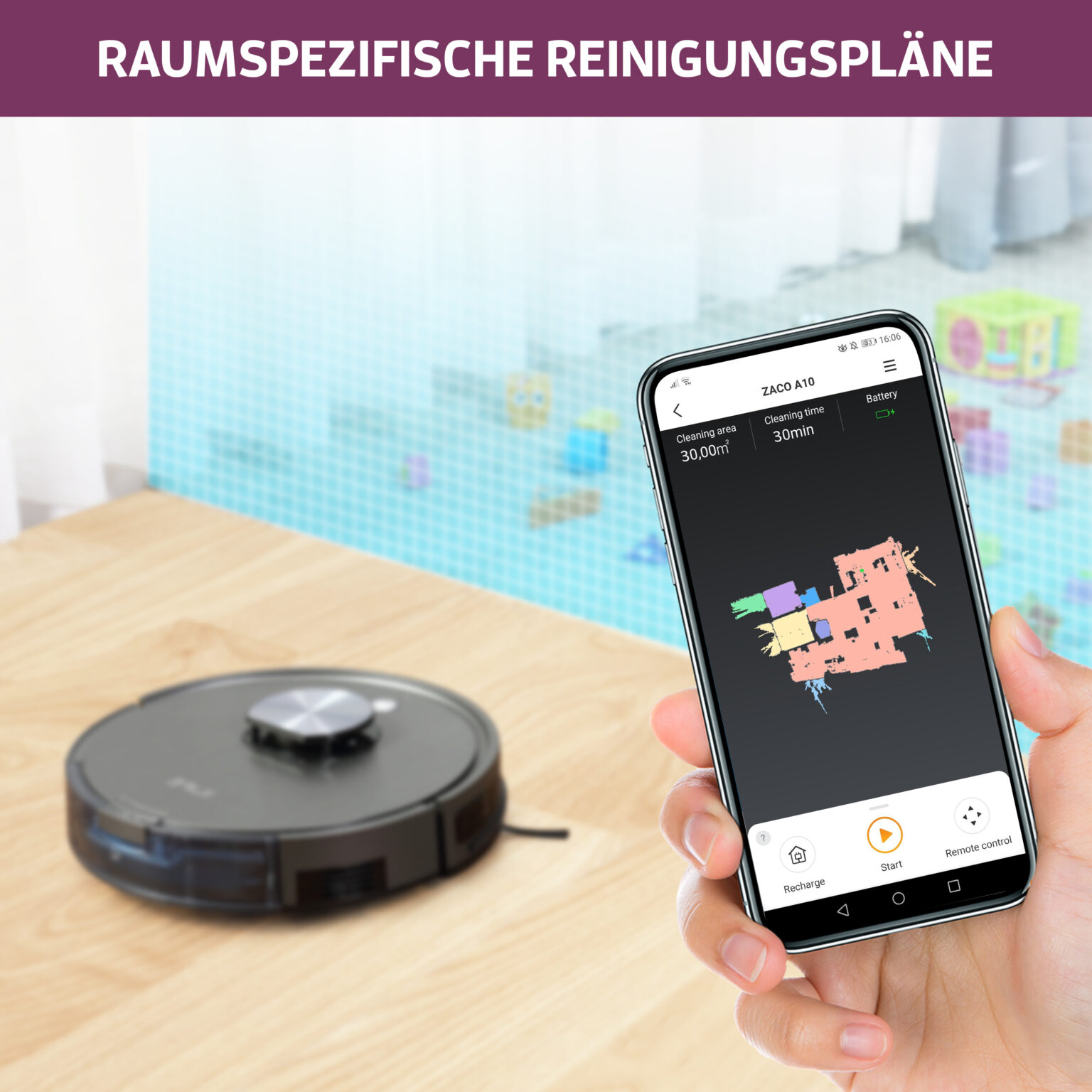 ZACO A10 – Smart Saugen und Wischen mit Laser-Präzision