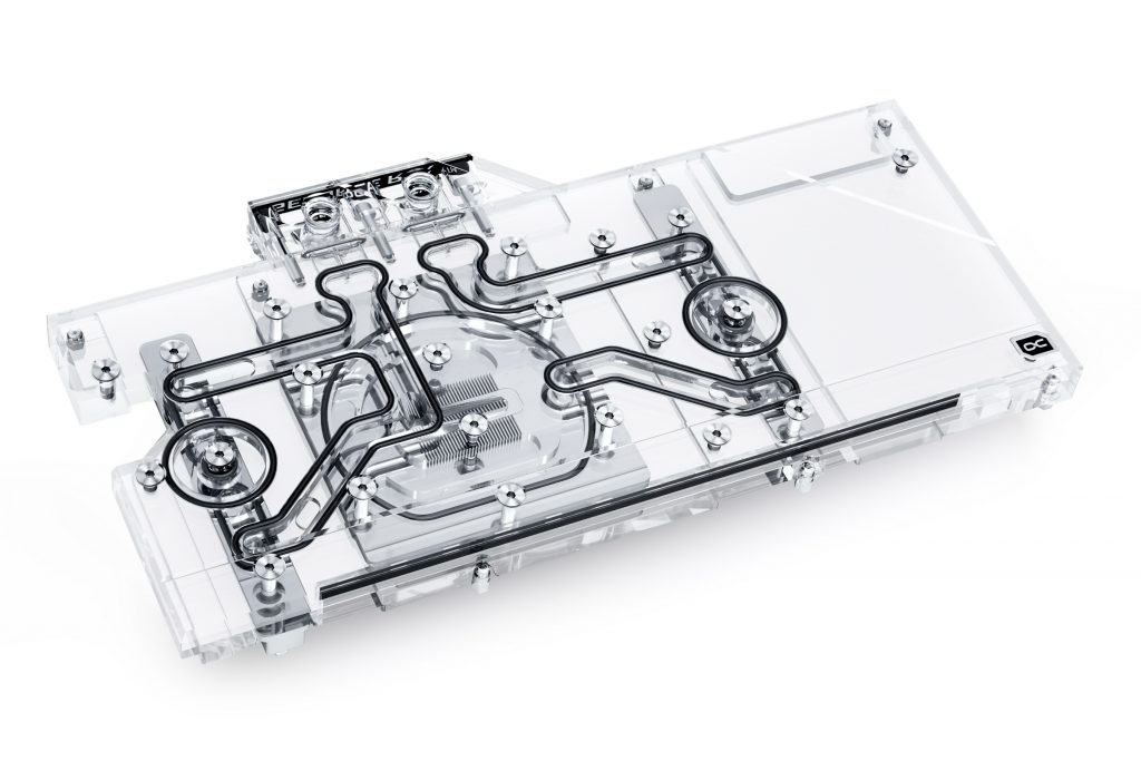 Alphacool präsentiert heute den Eisblock Aurora Acryl GPX Wasserkühler mit Backplate für GALAX & KFA2 Geforce RTX 3090/3080 TI HOF Grafikkarten