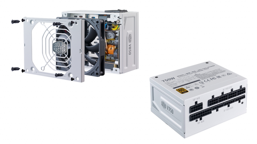 Cooler Masters Mini-ITX kompatible V SFX Gold Serie ab sofort auch in weiß verfügbar