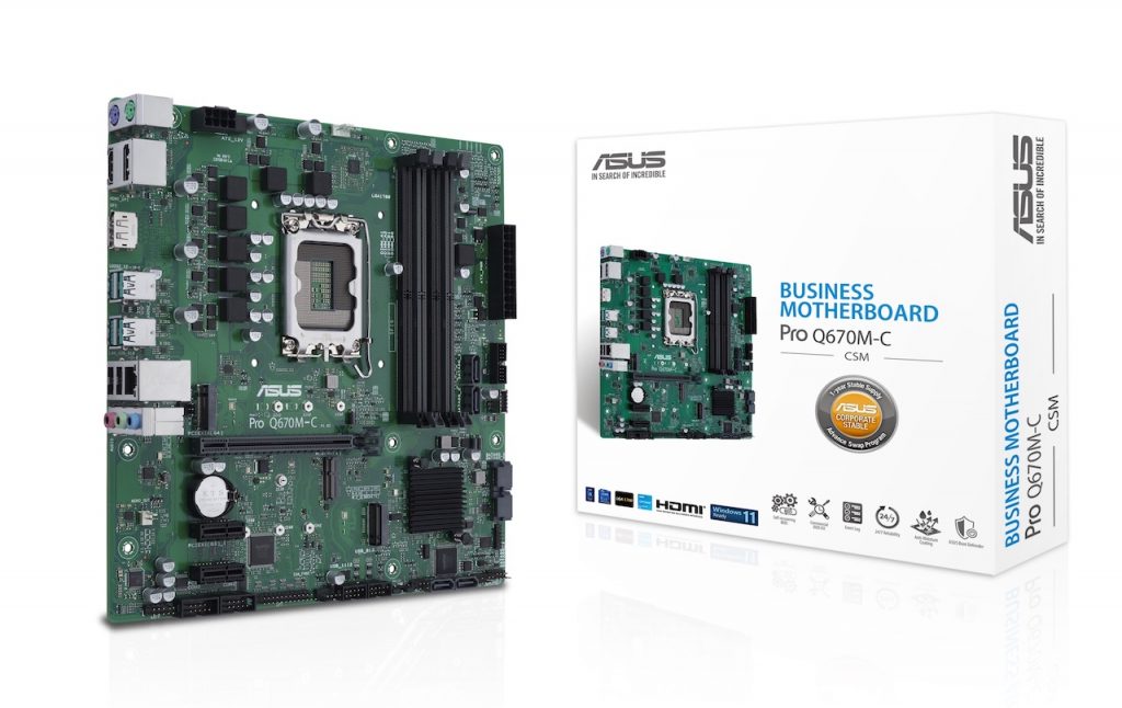 ASUS kündigt das Pro Q670 Mainboard mit Intel Q670 Chipsatz an