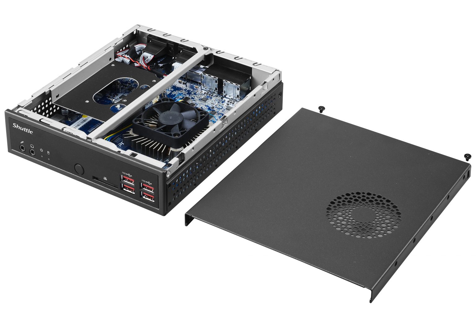 Kompakte Quad-Display-Lösung mit flexiblen Montagemöglichkeiten