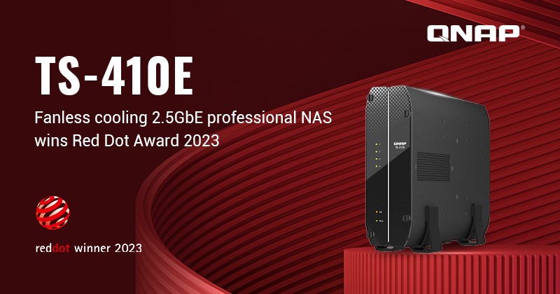 Das QNAP TS-410E gewinnt den Red Dot Award Produktdesign 2023