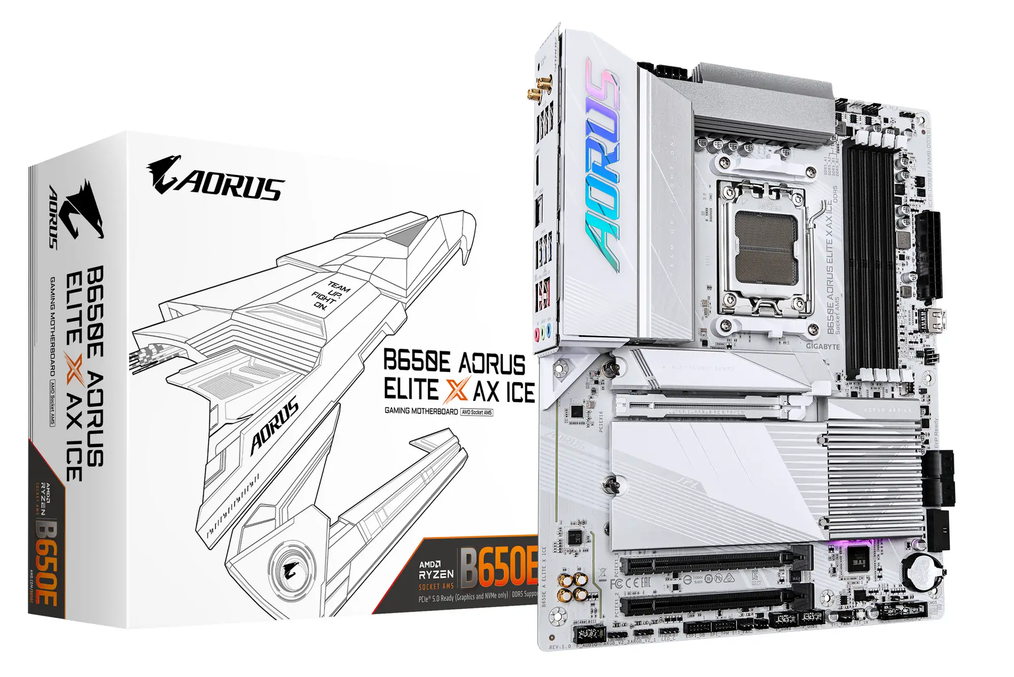 GIGABYTE AORUS setzt neue Maßstäbe und bietet die erste native USB-C 40 Gbps Unterstützung für AMD Ryzen 8000 Prozessoren Gigabyte-B650E-AORUS-ELITE-X-AX-ICE