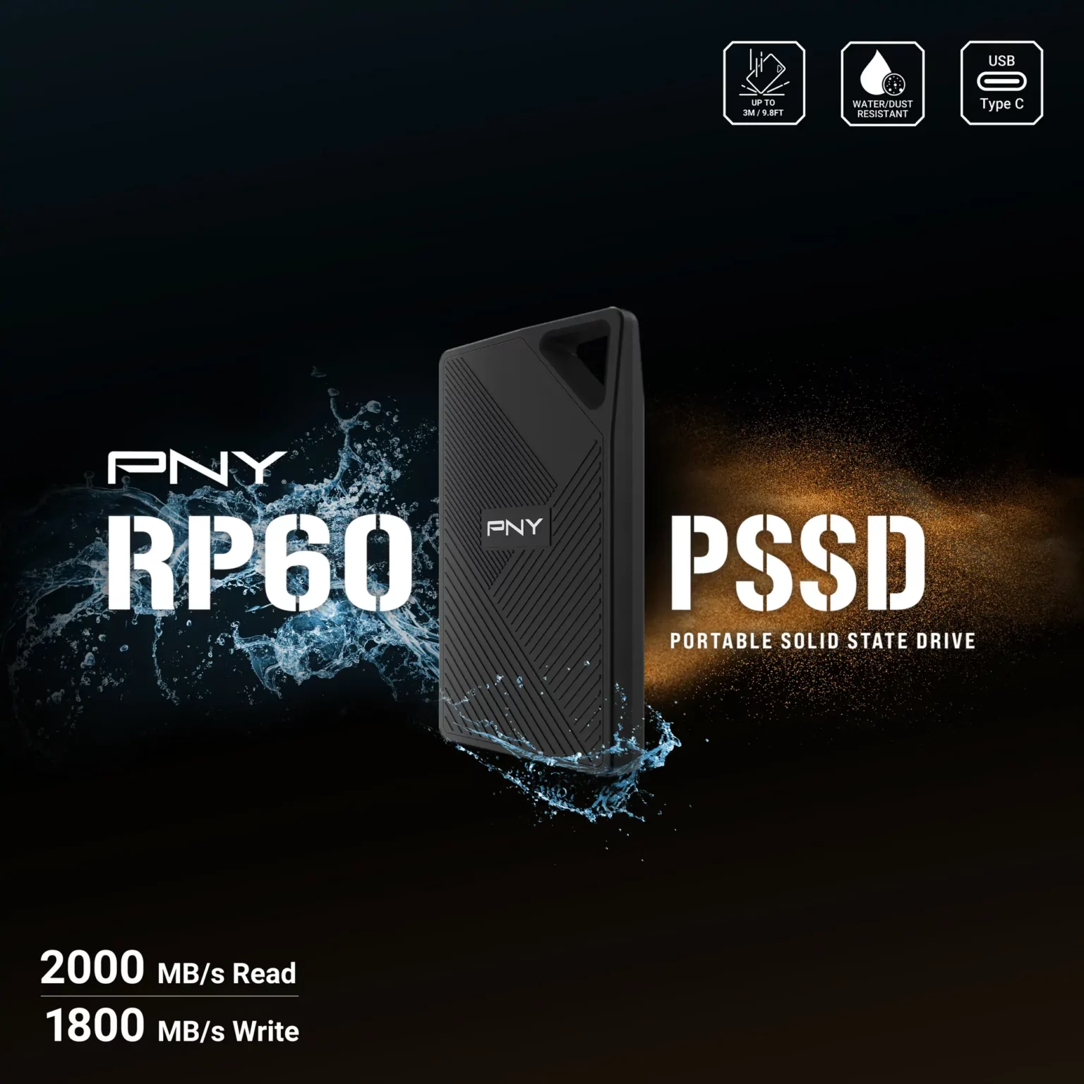 PNY stellt seine neue RP60 Portable SSD mit USB 3.2 Gen 2×2 Typ-C vor