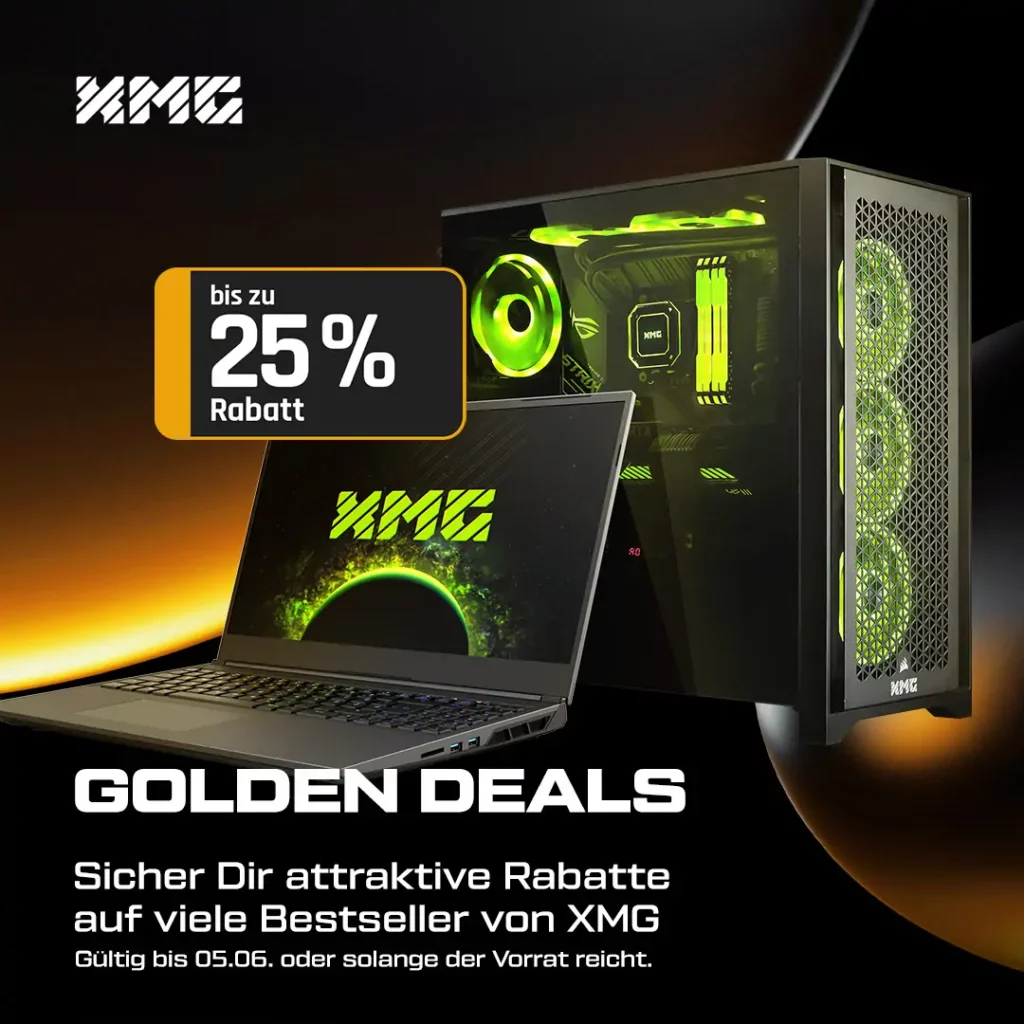 Golden Deals 2024 auf bestware.com: Bis zu 25 Prozent Rabatt auf XMG-Laptops und 10 Prozent auf Desktop-PCs