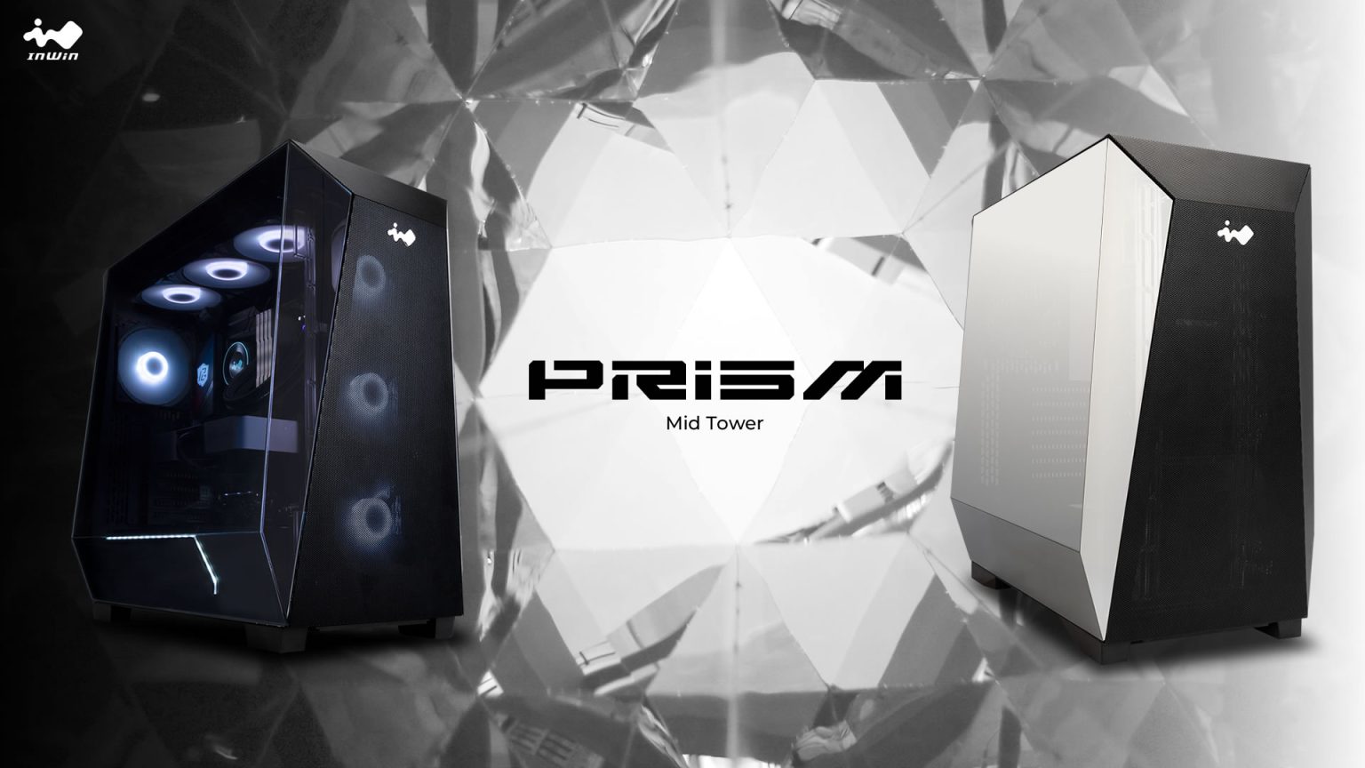 In Win präsentiert das PRISM – ein stilvoller Mid-Tower mit Spiegelglas-Design