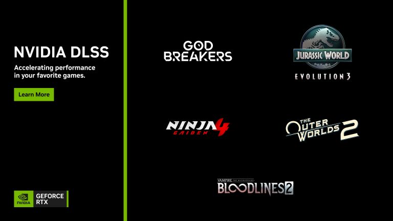 NVIDIA News: DLSS 4 in The Outer Worlds 2, Vampire: The Masquerade – Bloodlines 2 und Jurassic World Evolution 3 verfügbar