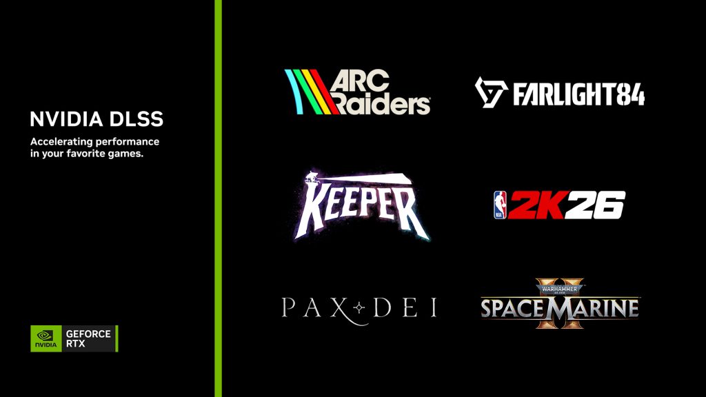 ARC Raiders, Pax Dei und Keeper starten mit DLSS4, neuer GeForce Game Ready-Treiber