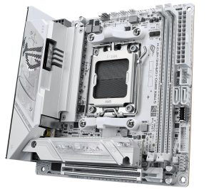 Produktseitendetails zur neuen „White Edition“ des ASUS ROG STRIX B850-I GAMING WIFI