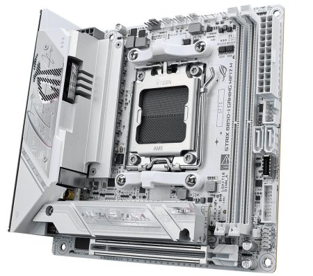 Produktseitendetails zur neuen „White Edition“ des ASUS ROG STRIX B850-I GAMING WIFI