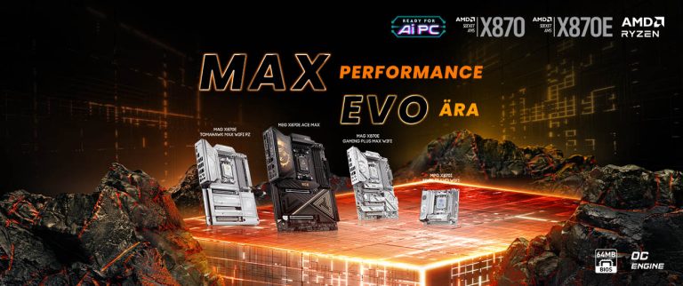 MSI präsentiert neue AMD X870E MAX und EVO Mainboards