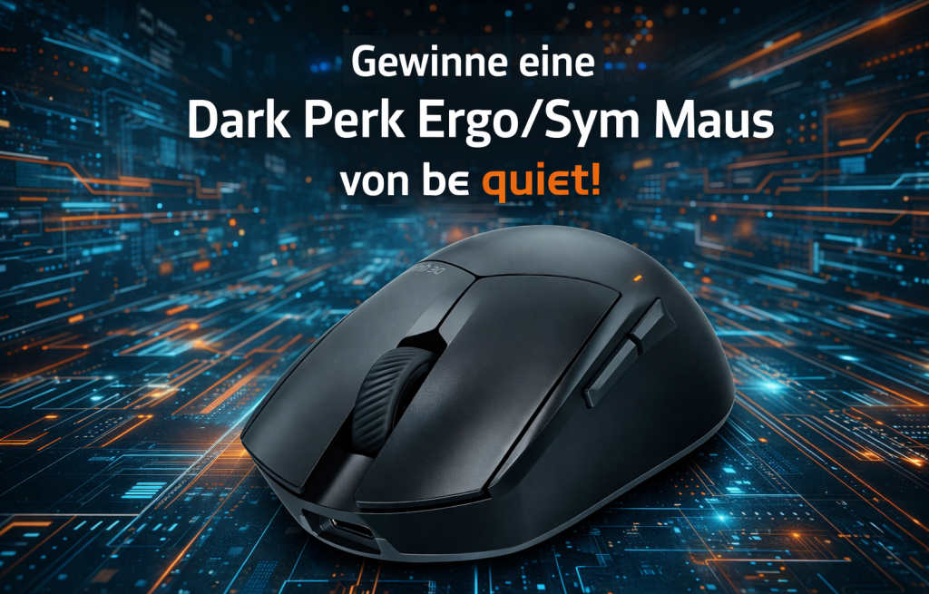 GEWINNSPIEL: Gewinne die be quiet! Dark Perk Ergo/Sym Maus!