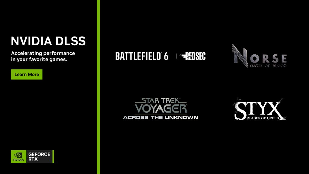 Styx: Blades of Greed, Star Trek: Voyager und Battlefield 6 Season 2 mit Unterstützung für DLSS 4 und Multi Frame Generation