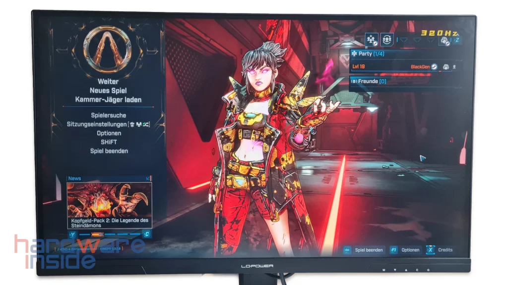 PC-Power lcm27ufd Dual Mode: FHD Auflösung und 320 FPS