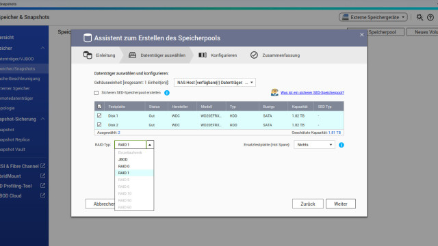 QTS Storage & Snapshots