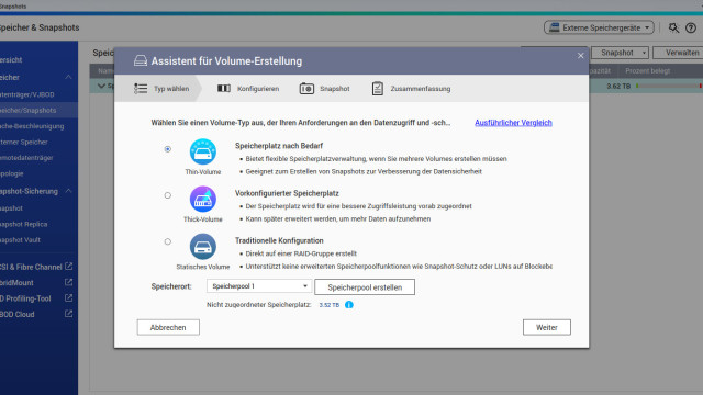 QTS Storage & Snapshots