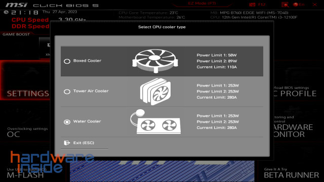 MSI MPG B760I EDGE WIFI BIOS