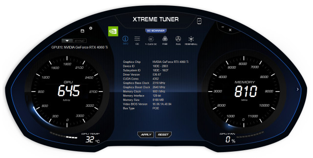 KFA2 Xtreme Tuner - Übersicht