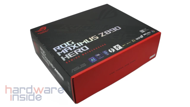 Die Verpackung des Asus ROG Maximus Z890 Hero