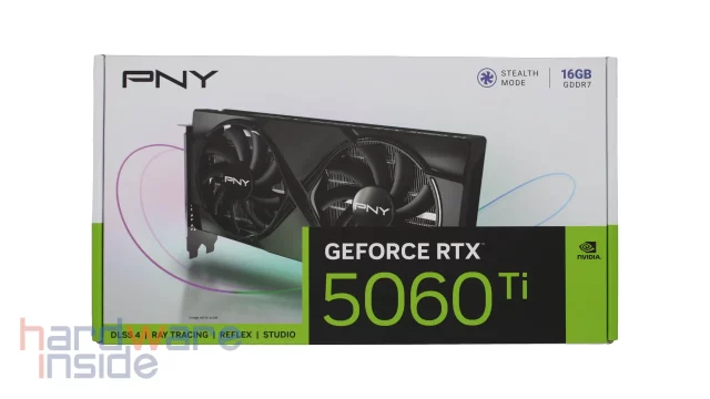 Verpackung Front - PNY GeForce RTX 5060 Ti (16 GB)